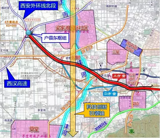 西太,西沣公路),路线距西安南客站约4公里,四个方向均可实现连通高速